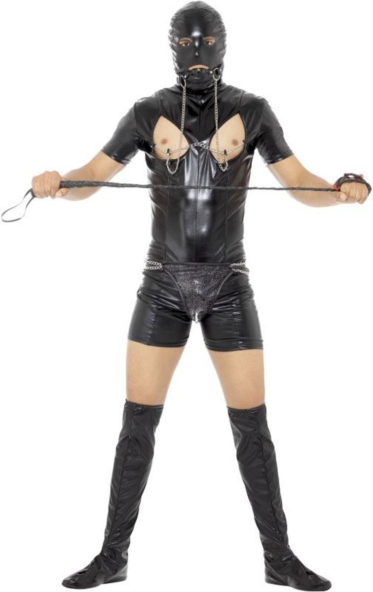 Erotisch & Fetish & Bloot Kostuum | Geinig Bondage Gimp Bodysuit | Man | Large | Halloween | Verkleedkleding